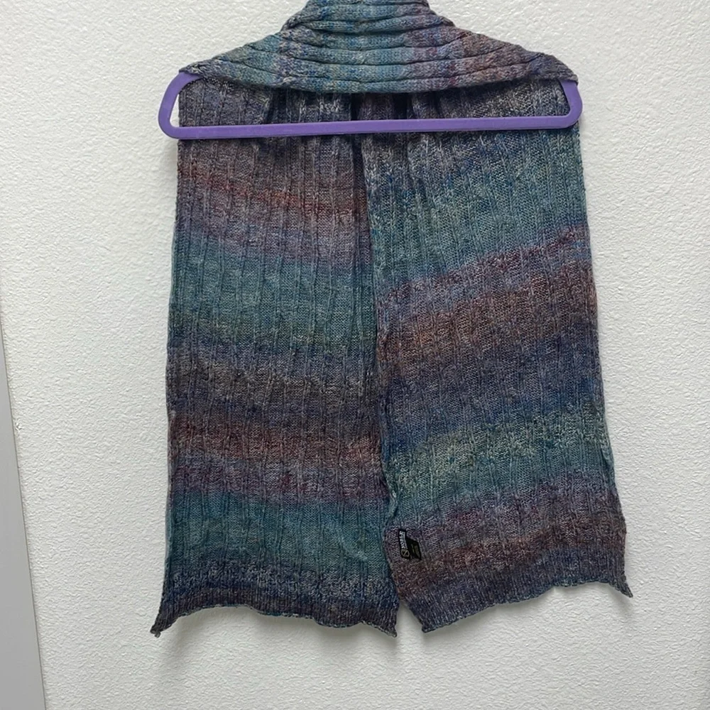 Noble Outfitters OS Women’s Layer Sweater or Scarf Faux Vest Cable Knit 2 Button